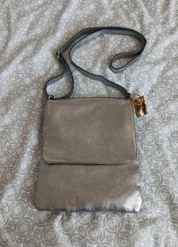 Borse pelle silver metallic - in,