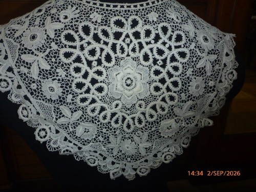 Antique lace bertha - antique,