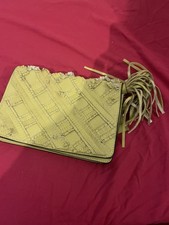 🟩 Lime Green Leather Clutch