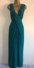 GORGEOUS COAST GREEN STRETCH GRECIAN LONG OCCASION MAXI DRESS SIZE UK 18