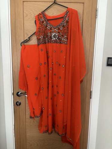 Women orange churidar for - churidar,