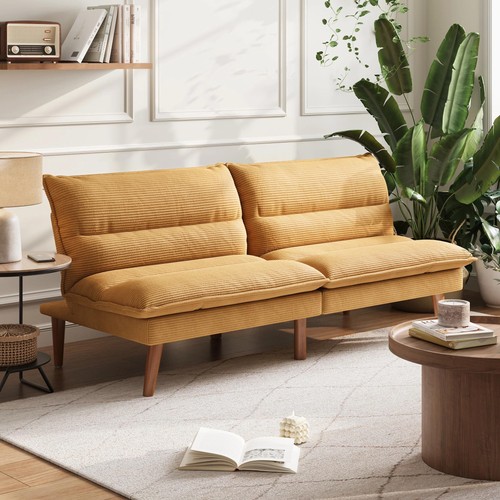 Futon sofa bed corduroy - sofa,