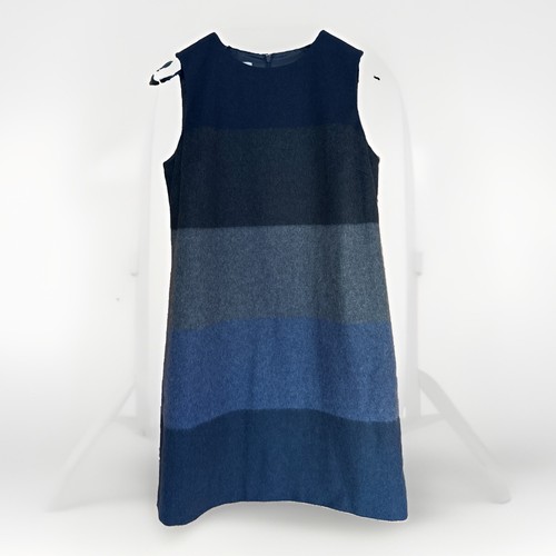 Hobbs size wool dress navy - wool,