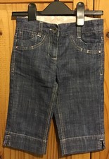 Girls Denim Knee Length Shorts Culottes By Next Age 5 Yrs