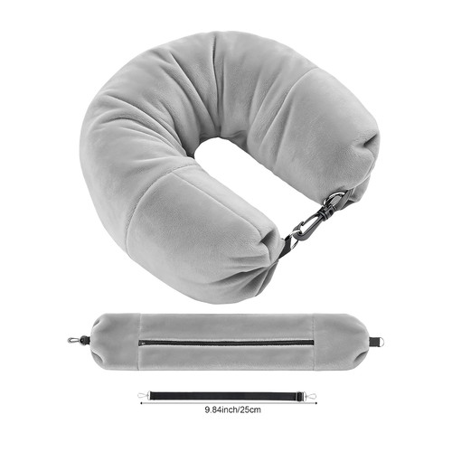 Fillable travel neck pillow