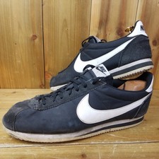 *Read* Nike Classic Cortez Nylon OG Black White Trainers Mens UK Size 12 EU47.5