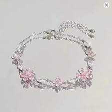 🌸 Sparkling Pink Flower Bow