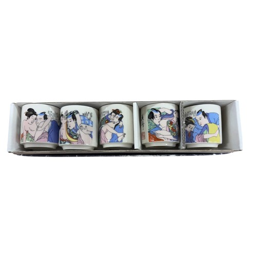 Vintage japanese shunga - vintage, sake