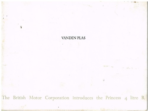 Vanden plas princess litre - princess, 4-litre