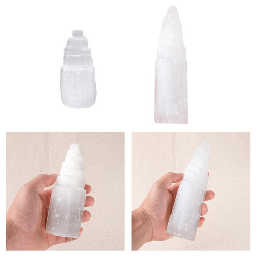 Gemstone natural selenite lamp - gemstone,