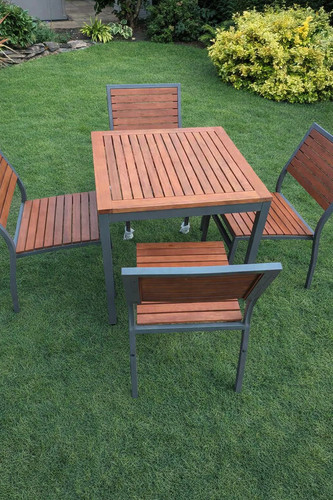 Solid hardwood and - , metal
