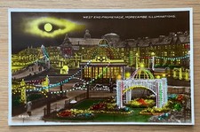 Vintage RP Postcard West End Promenade, Morecambe Illuminations, Lancashire