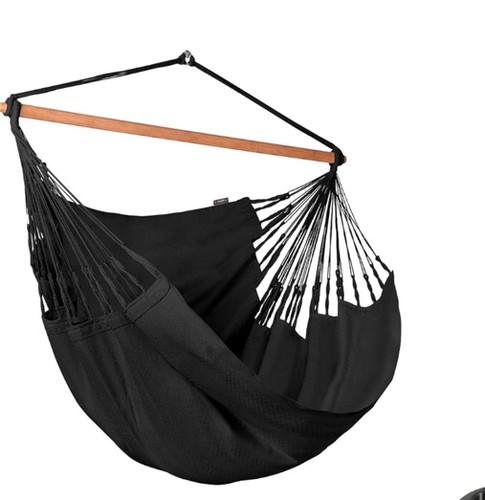 Black fabric hammock chair - hammock,