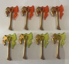 Playmobil 8 Gold Axes With Glass Head For Knights Vikings Etc Weapons 💥NEW💥