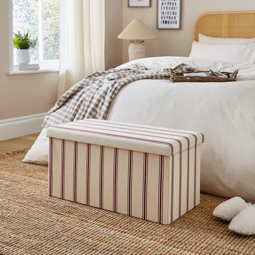 Faux linen folkstone - linen, stripe