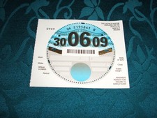 TAX DISC ( ENGLISH) ( BLANK)