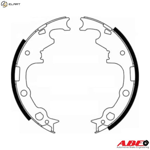 Brake shoe set - brake, c0y003abe