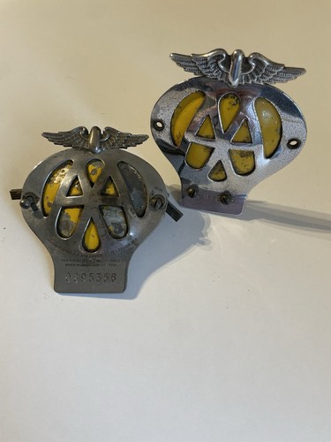 Vintage car badge pair - car,