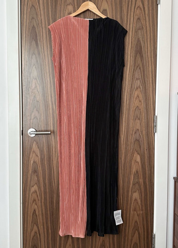 Asos coral pink black plisse - coral,
