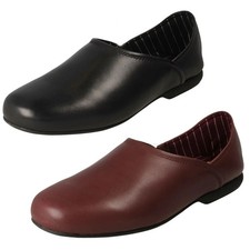 MENS CLARKS LEATHER SLIPPERS