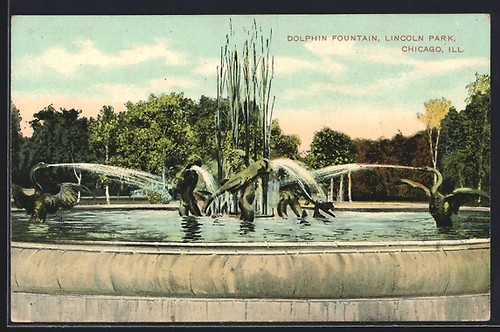 Chicago dolphin fountain - chicago,,