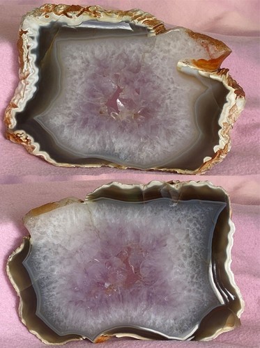 Large slice geode quartz - slice,