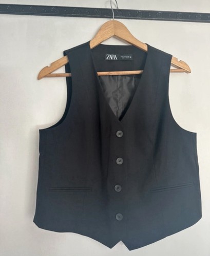 Zara black vest top - top, tunic