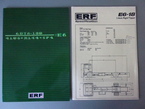 Erf truck range orig 1987 - erf,