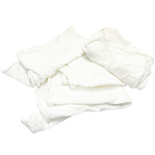 Recycled White Knit T-Shirt Cotton Rags - Multipurpose Wiping Cloths