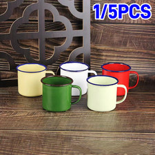 1/ 5x Coloured Enamel Mugs