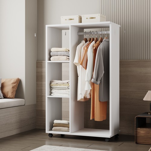 Open wardrobe closet - open,