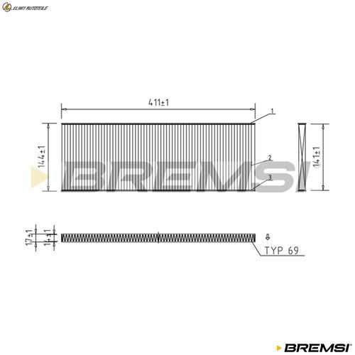 Filter interior air fc1532 - filter,