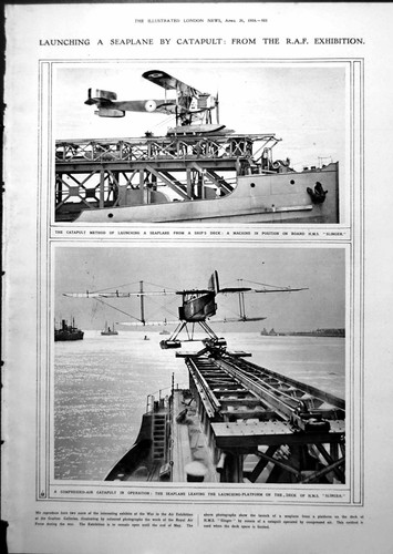 Old print catapult launching - old,