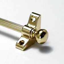 13 X Polished Brass Stair Rods - 3/8" x 28.5" - Norfolk Reed - Round Finial