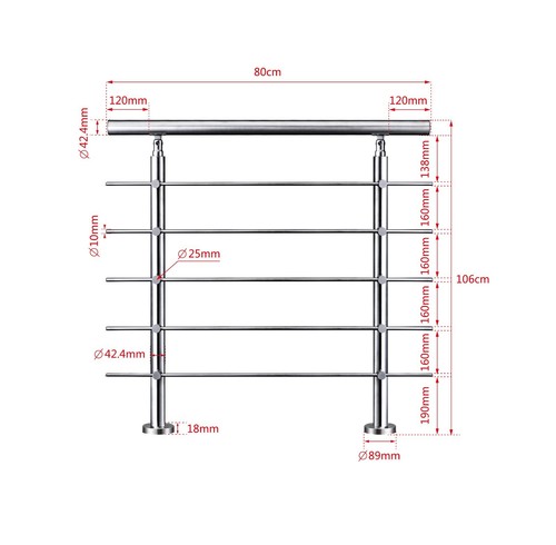 Balustrade stair grab rail