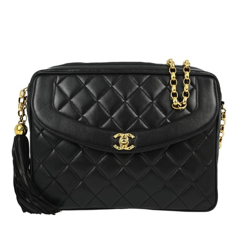 Chanel black lambskin camera - lambskin,
