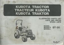 Kubota Tractor ST30 Parts Manual