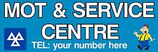 MOT & SERVICE CENTRE  PVC Printed Banner ideal  shop, fence,  garage , wall 6013