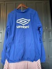 Umbro Vintage Size XL Waterproof Drill Top Electric Blue Excellent Condition