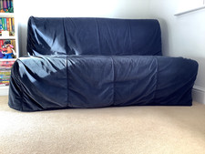 IKEA LYCKSELE 2-Seat Sofa Bed. Good Cond with quilted black cover