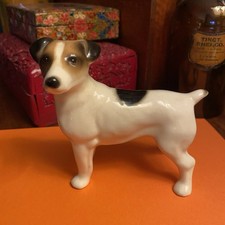 Jack Russell Figurine Ornament Porcelain China Ceramic Pottery Vintage Dog