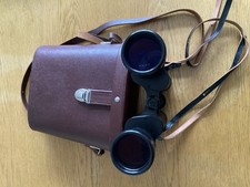 Carl Zeiss Jena Jenoptem 10x50W Prismatic Binoculars with Leather Case Vintage
