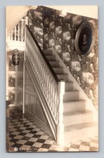 Postcard Edwardian Staircase Home Interior Vintage Real Photo RPPC 1904-1918