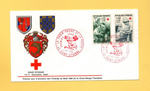 Fdc 1966 cross red - fdc,
