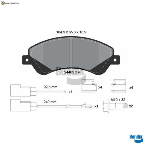 Brake pad set - brake, disc