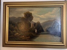 A Lovely Antique Oil Landscape Painting. 1778-1848.
