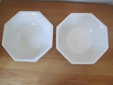 Vintage Johnson Brothers Heritage White Salad Vegetable Serving Bowl x 2