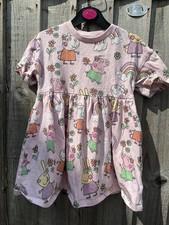 Girls pink short Sleeved Peppa pig  Dress - Age 3-4 Years - Hasbro