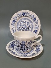 Enoch Wedgwood " Blue Onoin " Cup, Saucer & Plate Trio Blue Heritage China