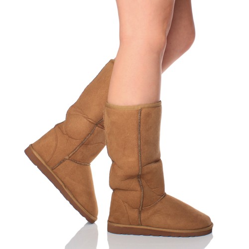 Womens ladies flat fur lined - ladies,